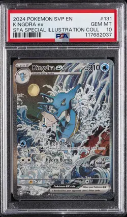 2024 POKEMON SVP EN-SV BLACK STAR PROMO #131 KINGDRA EX PSA 10 - Image 1