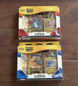 Pokemon SEALED Dragon Majesty Pin Collection Boxes (x2) Latias & Latios Art - Image 1