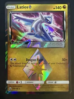 Latios 108/168 PRISM STAR HOLO RARE Pokemon SM Celestial Storm NM - Image 1