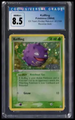 CGC 8.5 - Koffing (Reverse Holo) - 2004 Pokemon - EX Team Rocket Returns - #61 - Image 1