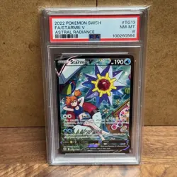 2022 POKEMON SWORD & SHIELD ASTRAL RADIANCE #TG13 FULL ART/STARMIE V PSA 8 - Image 1
