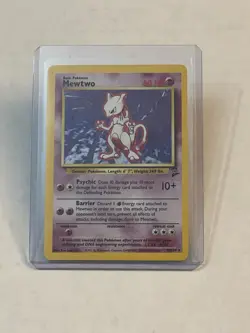 VTG Pokemon TCG Mewtwo 10/130 Base Set 2 Holo Rare 2000 WOTC LOOK!! - Image 1