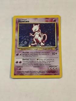 VTG Pokemon TCG Mewtwo 10/130 Base Set 2 Holo Rare 2000 WOTC LOOK!! - Image 3