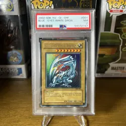 2002 Yu-Gi-Oh! SDK-001 Blue Eyes White Dragon *PSA 7* - Image 1