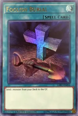 Yu-Gi-Oh! Foolish Burial LART-EN016 Ultra Rare Lost Art - Image 1