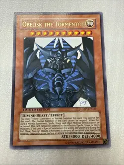 Yu-Gi-Oh! Obelisk the Tormentor JUMP-EN037 Limited Ultra Rare NM - Image 1