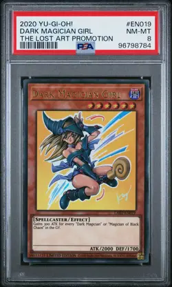 2020 YU-GI-OH! THE LOST ART PROMOTION #EN019 DARK MAGICIAN GIRL PSA 8 - Image 1