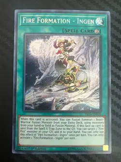 Yugioh Fire Formation - Ingen FIGA-EN020 Secret Rare 1st Edition NM - Image 1