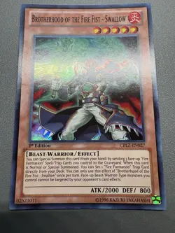 Yu-Gi-Oh! Brotherhood Of The Fire Fist - Swallow Super 1st Edition CBLZ-EN027 LP - Image 1