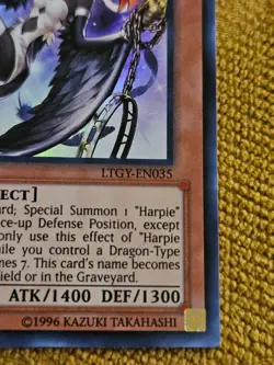 Yugioh Harpie Channeler LTGY-EN035 1st Edition - Image 3
