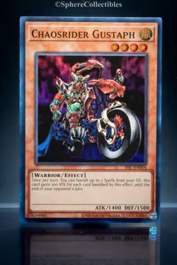 Yugioh! Chaosrider Gustaph - IOC-EN018 - Super Rare - Unlimited 25th Anniversary - Image 1