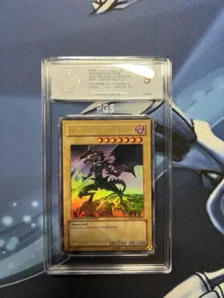 YuGiOh 2008 Anniversary Pack YAP1-EN002 Red-Eyes B. Dragon PGS PSA 9 Mint - Image 1