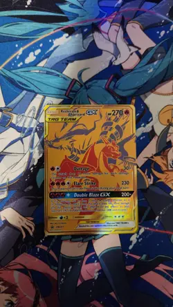 Pokemon TCG Reshiram and Charizard GX Tag Team Promo Card SM247 NM - Image 1
