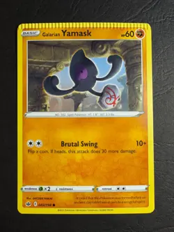 Galarian Yamask Crimped Error Card 082/198 Pokemon SWSH Chilling Reign - Image 1