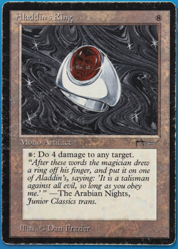 Aladdin's Ring Arabian Nights HEAVILY PLD Artifact Rare CARD (505814) ABUGames - Image 1