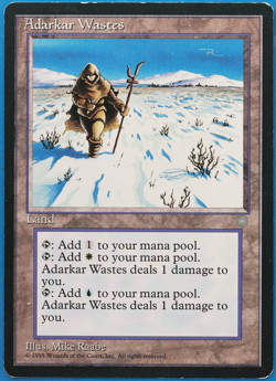 Adarkar Wastes Ice Age HEAVILY PLD Land Rare MAGIC CARD (ID# 505806) ABUGames - Image 1