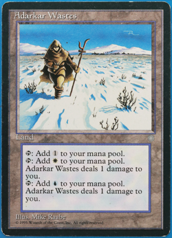 Adarkar Wastes Ice Age HEAVILY PLD Land Rare MAGIC CARD (ID# 505805) ABUGames - Image 1