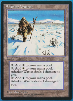 Adarkar Wastes Ice Age HEAVILY PLD Land Rare MAGIC CARD (ID# 505804) ABUGames - Image 1
