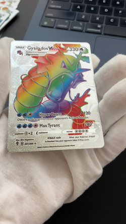 Gyarados Vmax Rainbow Silver Foil Textured Display Card - Image 2