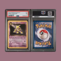 2000 Pokemon Rocket #18 Dark Alakazam 1st Edition PSA 7 Graded Card - Image 3