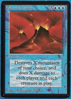 Volcanic Eruption Beta HEAVILY PLD Blue Rare MAGIC CARD (ID# 505800) ABUGames - Image 1