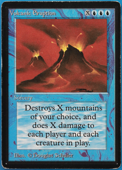 Volcanic Eruption Beta HEAVILY PLD Blue Rare MAGIC CARD (ID# 505799) ABUGames - Image 1