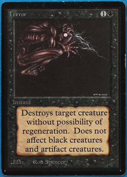 Terror Beta HEAVILY PLD Black Common MAGIC GATHERING CARD (ID# 505797) ABUGames - Image 1