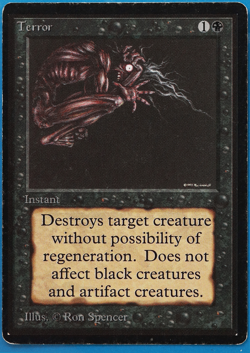 Terror Beta HEAVILY PLD Black Common MAGIC GATHERING CARD (ID# 505796) ABUGames - Image 1