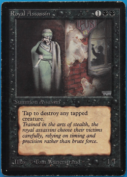 Royal Assassin Beta HEAVILY PLD Black Rare MAGIC MTG CARD (ID# 505795) ABUGames - Image 1