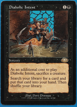 Diabolic Intent Planeshift HEAVILY PLD Black Rare MTG CARD (ID# 505854) ABUGames - Image 1
