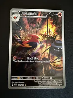 Pokemon TCG Fletchinder Card 199/193 Sv02: Paldea Evolved - Image 1