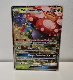 Vileplume GX 4/236 Cosmic Eclipse NM Ultra Rare Pokemon Card - Image 1