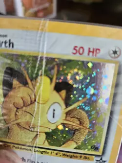 Pokemon Card Meowth #10 Black Star Promo Holo Swirl NM Wrapped - Image 4
