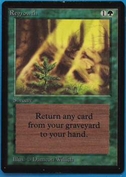 Regrowth Beta HEAVILY PLD Green Uncommon MAGIC MTG CARD (ID# 505794) ABUGames - Image 1