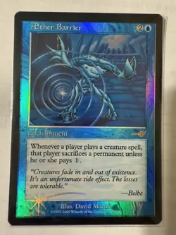 MTG: Aether Barrier Foil Card Nemesis Magic The Gathering -NM/Excellent - Image 1