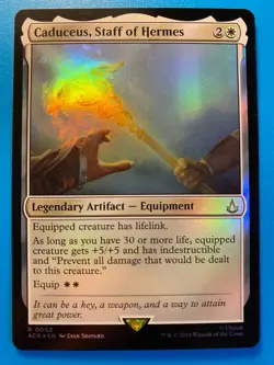 MTG 1x FOIL Caduceus, Staff of Hermes 2 Universes Beyond: Assassin's Creed x1 NM - Image 1