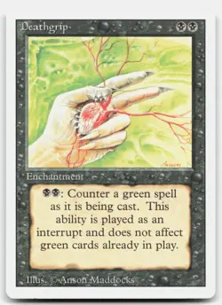 MTG Deathgrip U Revised Edition MP - Image 1