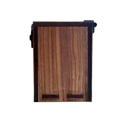 MTG Deck Box: Wizard Raccoon, 100+ Cards, Dice Tray, Commander EDH Handmade Wood - Image 4