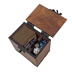 MTG Deck Box: Wizard Raccoon, 100+ Cards, Dice Tray, Commander EDH Handmade Wood - Image 5