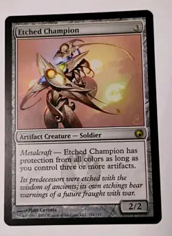 MTG Etched Champion MTG, Scars of Mirrodin, LP - Image 1