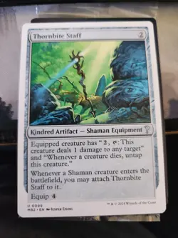 MTG - Thornbite Staff x1 - White border - Mystery Booster 2 Magic the Gathering - Image 1