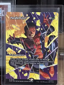 Parallel Lives (Borderless) non-foil MAR 0036 Mythic Marvel Spider-Man Magic MTG - Image 1