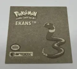 Pokemon 1999 ArtBox Series 1 Gold Sticker Ekans #G13 Vintage Holo Foil - Image 3
