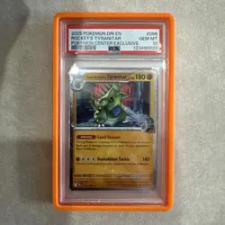 Team Rocket’s Tyranitar 096/182 (Pokemon Center Exclusive) Promo PSA 10 - Image 1