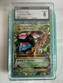 CGC 8 NM/Mint 2016 Pokemon Evolutions M VENUSAUR EX 2/108 Graded Slab 122 - Image 1