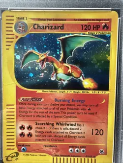 2002 Expedition Charizard Holo Foil 6/165 WOTC E-Reader Series Pokemon PSA 1 - Image 2