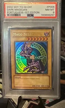 2002 YUGIOH 1ST ED DIY-P006 PORTUGUESE DARK MAGICIAN ULTRA PSA 8 MINT #75753320 - Image 1