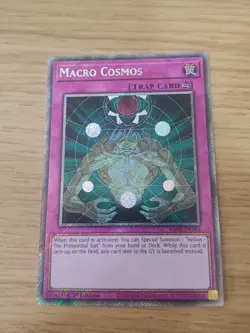 Yugioh card Macro Cosmos - RA03-EN164 - Platinum Secret Rare - Image 1
