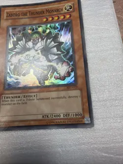 Yugioh AST-023 Zaborg the Thunder Monarch Super Rare Lp Vintage X2 - Image 4