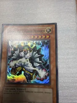 Yugioh AST-023 Zaborg the Thunder Monarch Super Rare Lp Vintage X2 - Image 5